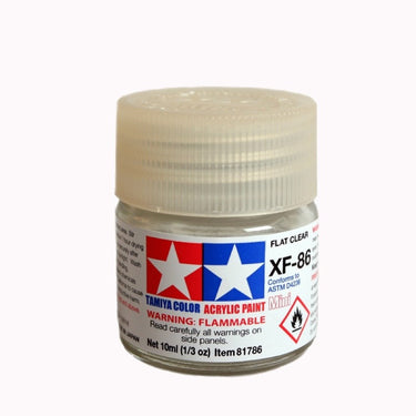 Tamiya 81786 Acrylic Paint XF-86 Flat Clear (10ml)